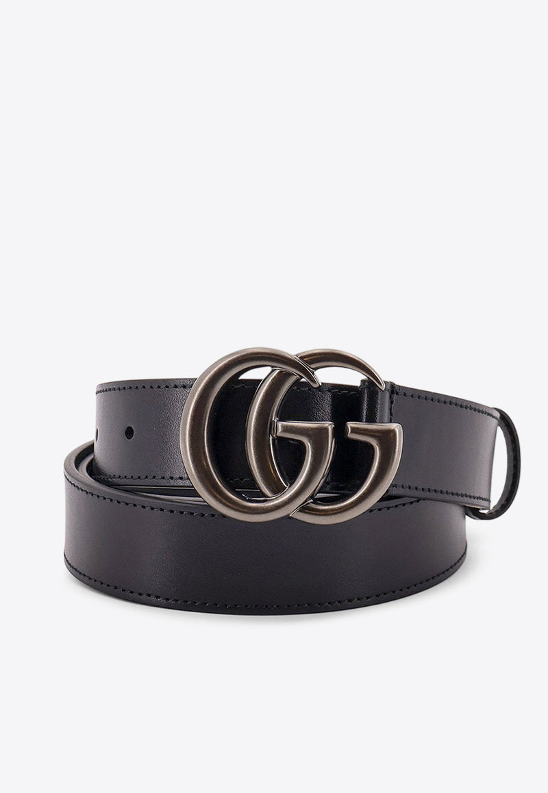 Gucci Double G Leather Belt Black 4145160YA0V_1000