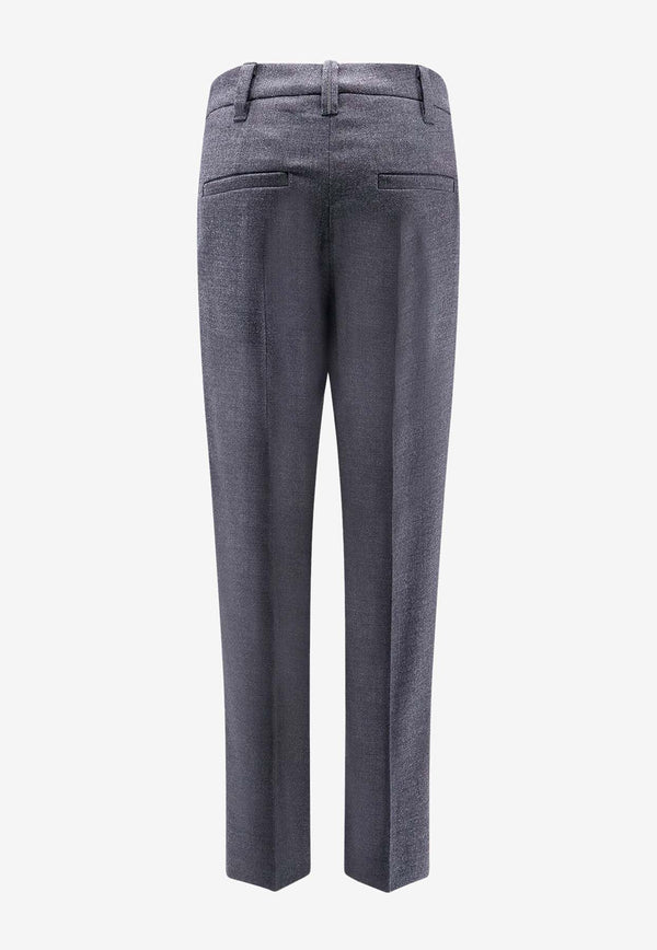 Brunello Cucinelli Tailored Wool-Blend Pants Gray MB116P8703_C001