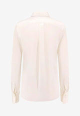 Brunello Cucinelli Long-Sleeved Satin Shirt White M0C59NR516_C600