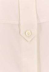 Brunello Cucinelli Long-Sleeved Satin Shirt White M0C59NR516_C600