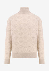 Brunello Cucinelli Geometric Jacquard Sweater Beige MSO708503_CDG31