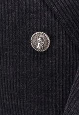 Brunello Cucinelli Corduroy Double-Breasted Blazer Gray MY4767BBDK_C033