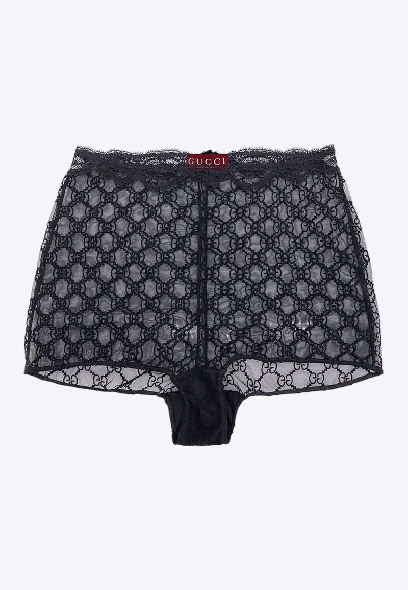 Gucci Embroidered Lace Panties Black 819916XUALF_1000