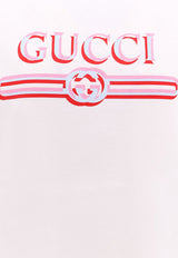 Gucci Logo Print Crewneck T-shirt White 788093XJG1J_9082