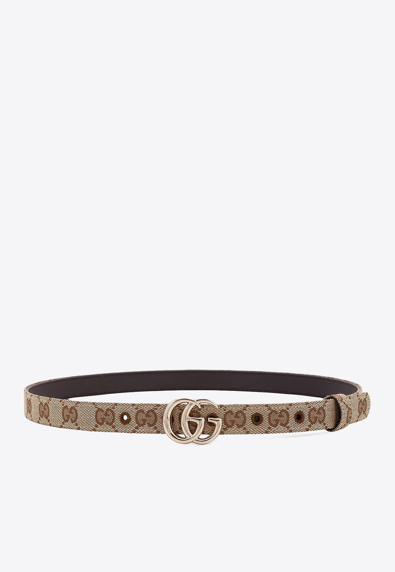 Gucci GG Supreme Double G Leather Belt Beige 409417KAAAM_9742