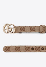 Gucci GG Supreme Double G Leather Belt Beige 409417KAAAM_9742