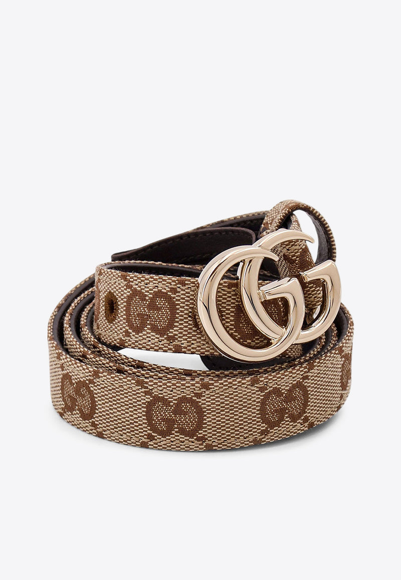 Gucci GG Supreme Double G Leather Belt Beige 409417KAAAM_9742