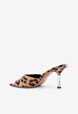 Paris Texas Lorena 75 Leopard Print Suede Mules Brown PX1525XSALP_LEOPARD