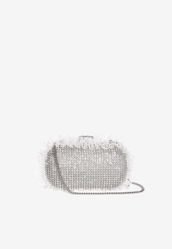 Self-Portrait Crystal Embellished Clutch Silver CK302SL_SILVER