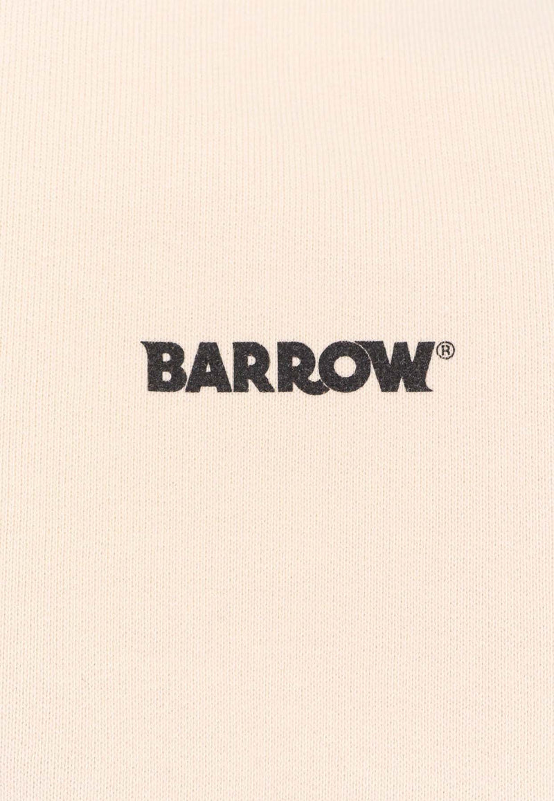 Barrow Logo Print Crewneck Sweatshirt S5BWUASW080_BW029