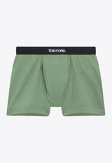 Tom Ford Logo Waistband Stretch Boxer Green T4LC31040_332