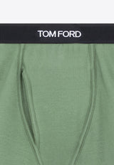 Tom Ford Logo Waistband Stretch Boxer Green T4LC31040_332