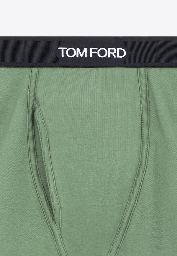 Tom Ford Logo Waistband Stretch Boxer Green T4LC31040_332