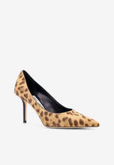 Jimmy Choo Love 85 Leopard Print Pony Hair Pumps Natural LOVE85LOP_NATURAL