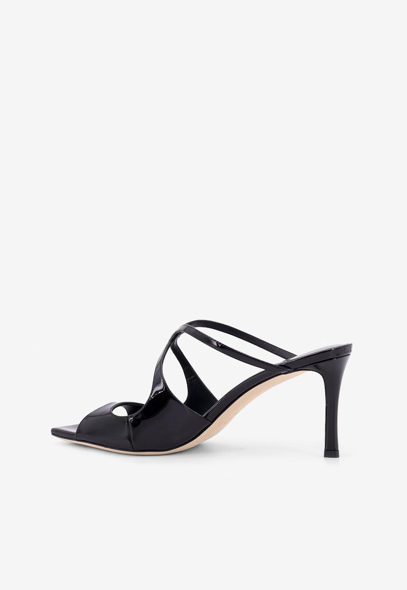 Jimmy Choo Anise 75 Patent Leather Mules Black ANISE75_BLACK