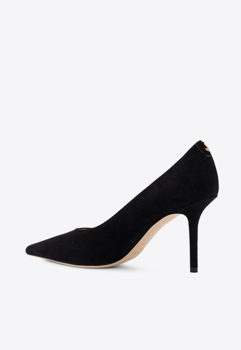 Jimmy Choo Love 85 Suede Pumps Black LOVE85BWJ_BLACK