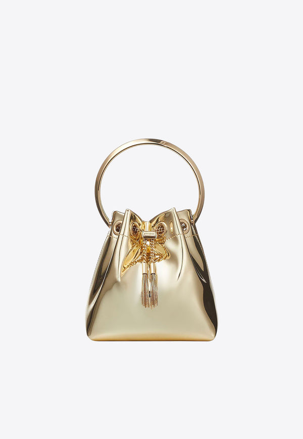 Jimmy Choo Bon Bon Mirrored-Effect Bucket Bag Gold BONBONXVK_GOLD