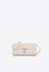 Jimmy Choo Avenue Leather Shoulder Bag White AVENUERAM_LATTE