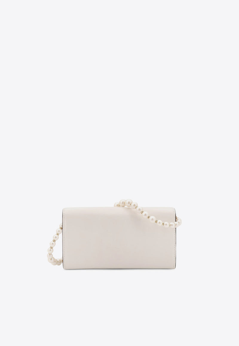 Jimmy Choo Avenue Leather Shoulder Bag White AVENUERAM_LATTE