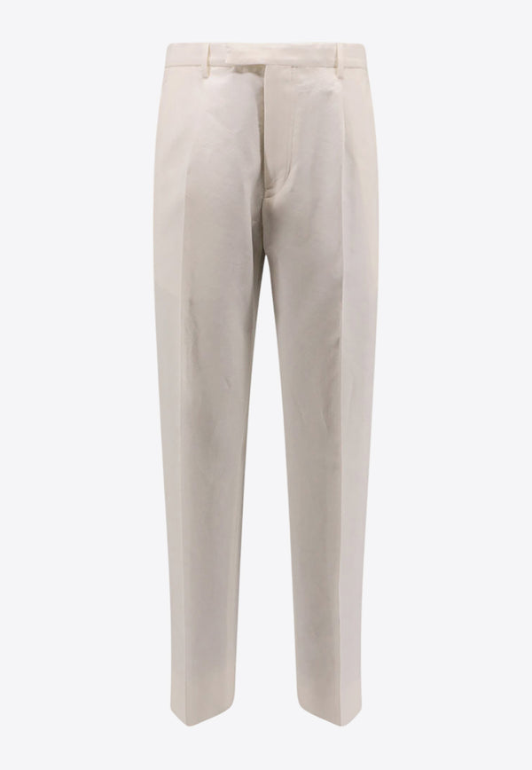 ZEGNA Straight-Leg Tailored Pants White UFI05A9TP45_N01