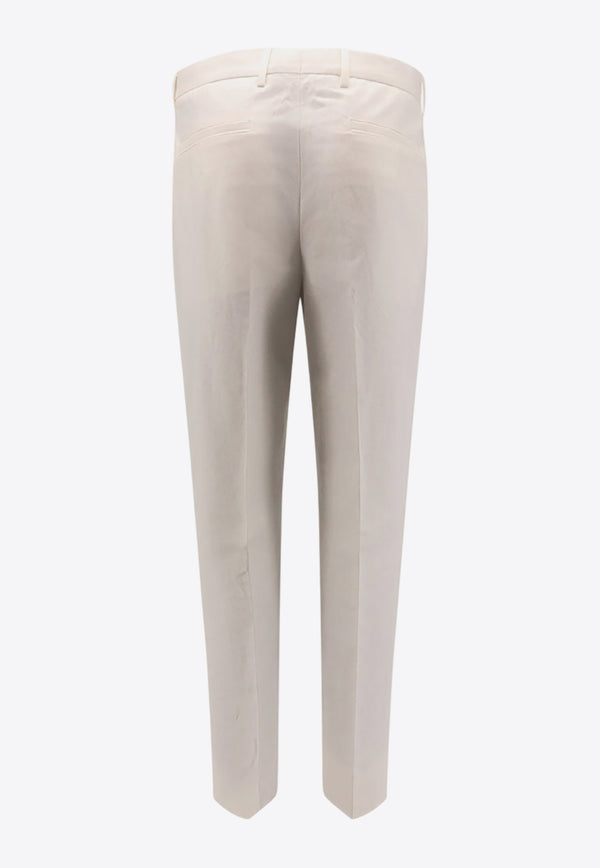 ZEGNA Straight-Leg Tailored Pants White UFI05A9TP45_N01