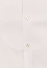 Giorgio Armani Plastron Button-Up Long-Sleeved Shirt White GM000476TE10075_U0002