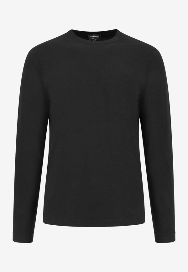 Giorgio Armani Basic Long-Sleeved T-shirt Black 3GST51SJP4Z_UC99