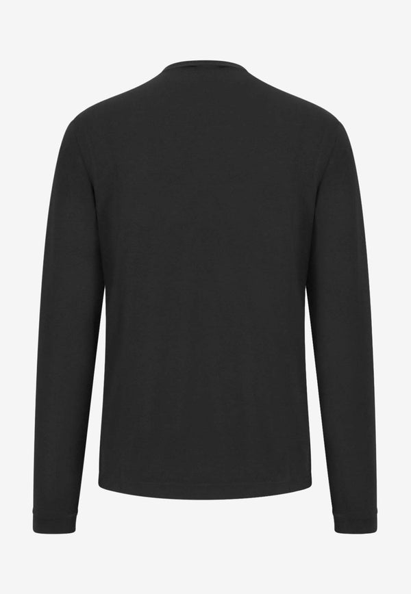 Giorgio Armani Basic Long-Sleeved T-shirt Black 3GST51SJP4Z_UC99