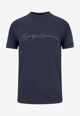 Giorgio Armani Signature Logo T-shirt Blue 6GST56SJP4Z_UBSG