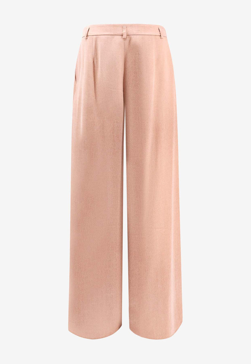 Giorgio Armani Tailored Viscose Straight Pants Pink GW000646TE13750_U6090