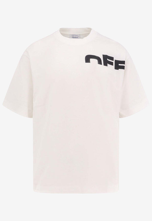 Off-White Split Logo Print T-shirt White OMAA120S25JER00B_0110