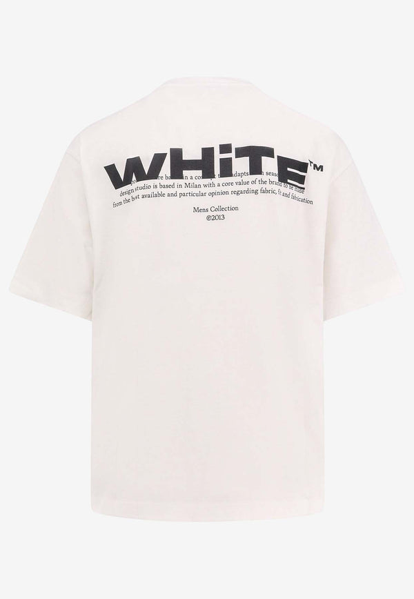 Off-White Split Logo Print T-shirt White OMAA120S25JER00B_0110