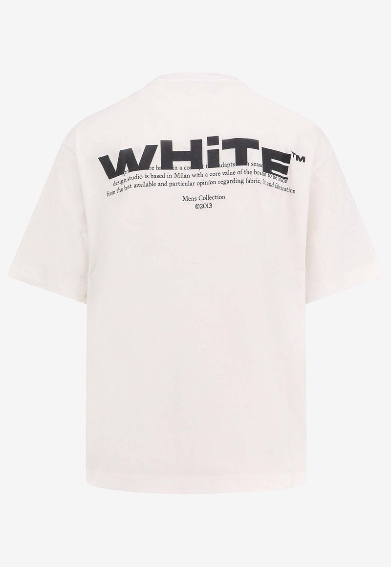 Off-White Split Logo Print T-shirt White OMAA120S25JER00B_0110