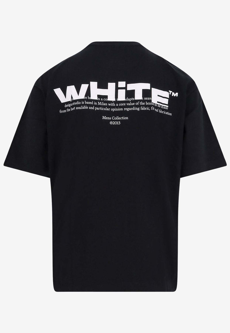 Off-White Split Logo Print T-shirt Black OMAA120S25JER00B_1001