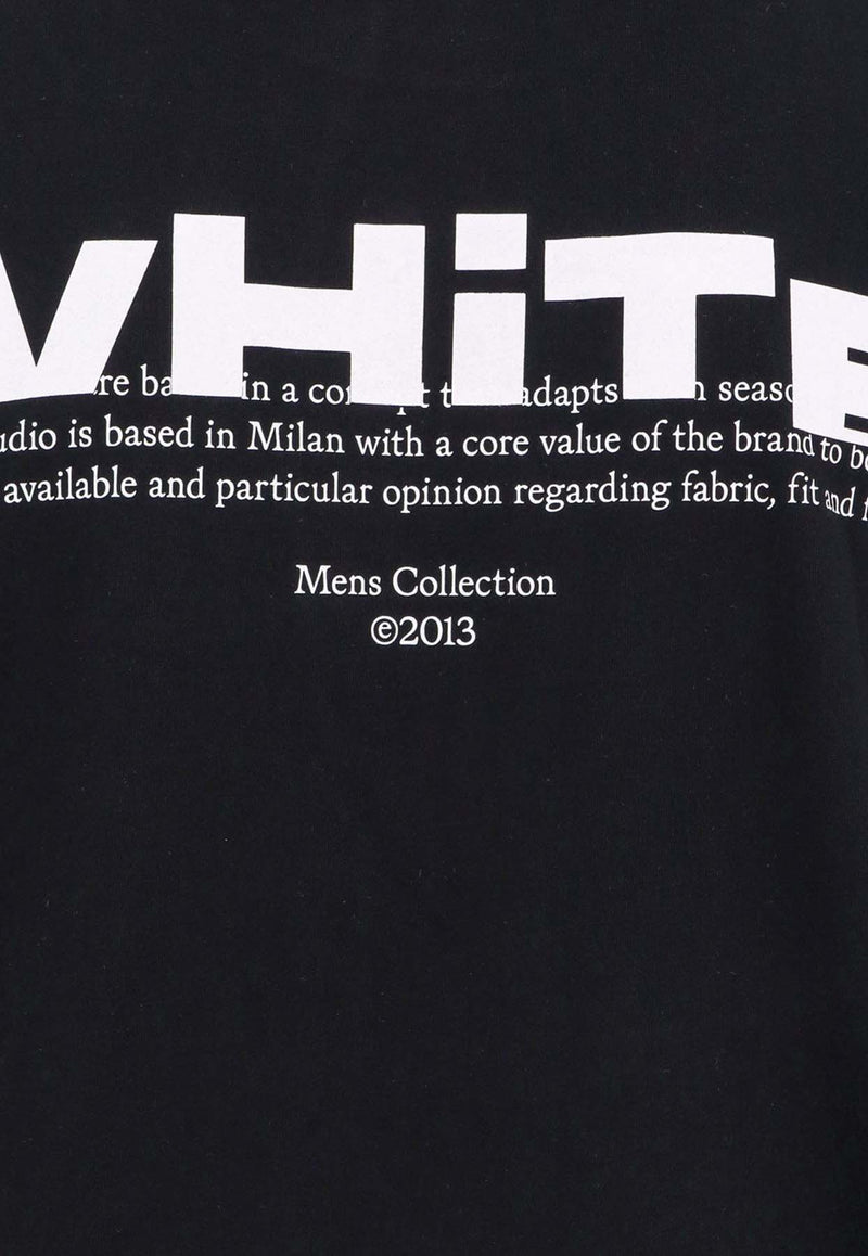 Off-White Split Logo Print T-shirt Black OMAA120S25JER00B_1001