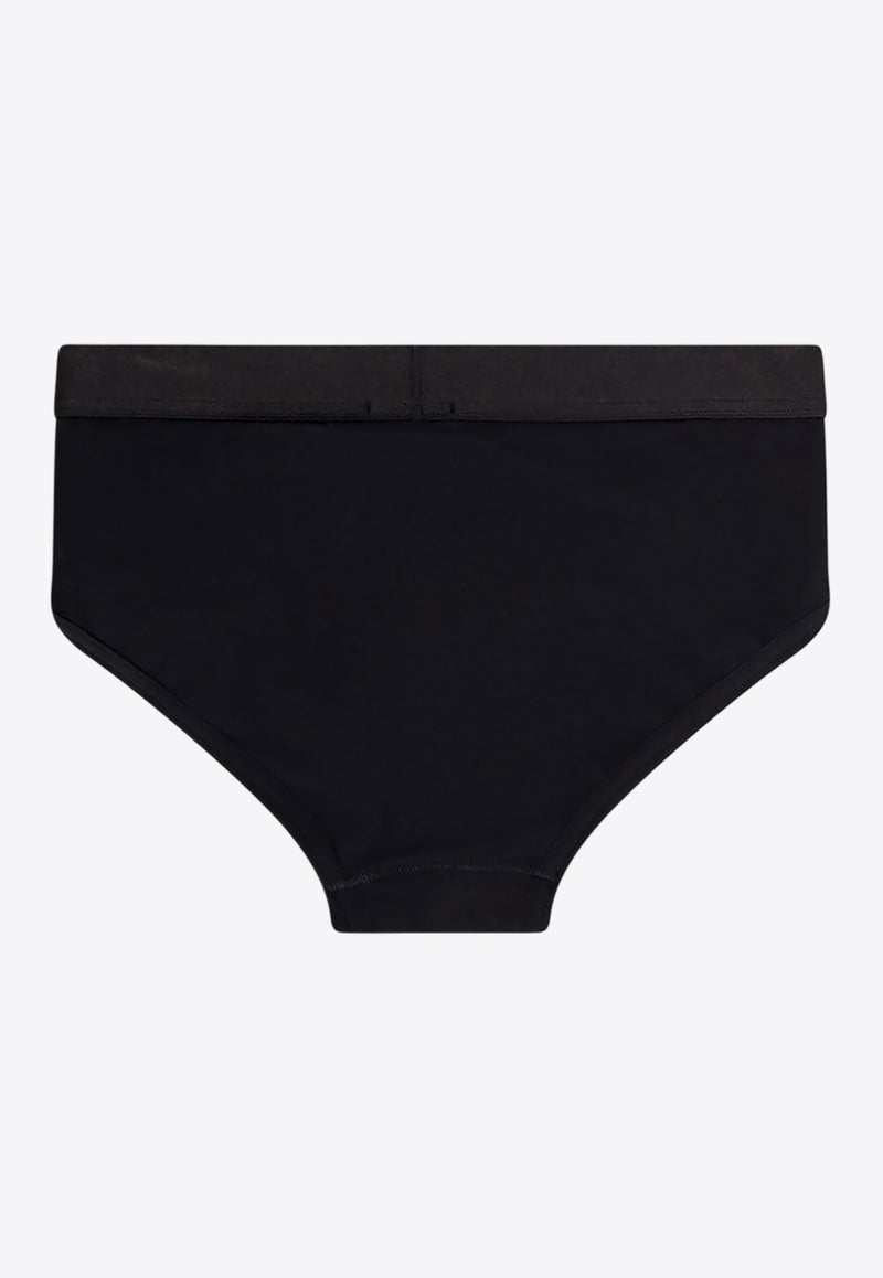 Kiton Ciro Paone Logo Waistband Briefs Black UNWBX15K0701F_02