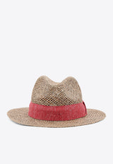 Kiton Ciro Paone Logo Embroidered Straw Hat Beige UCAPP72K0731F_04