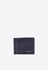 Kiton Ciro Paone Logo Plaque Leather Cardholder Blue UPEA013N01228_02