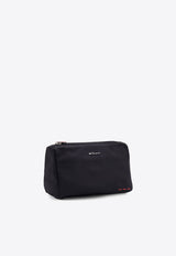 Kiton Ciro Paone Logo Plaque Zip Pouch Black UBA0087N01221_01