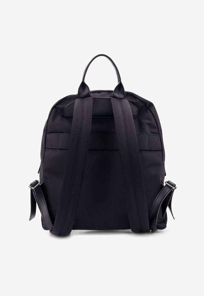 Kiton Ciro Paone Logo-Lettering Nylon BackpackBlack UBA0084N01221_01