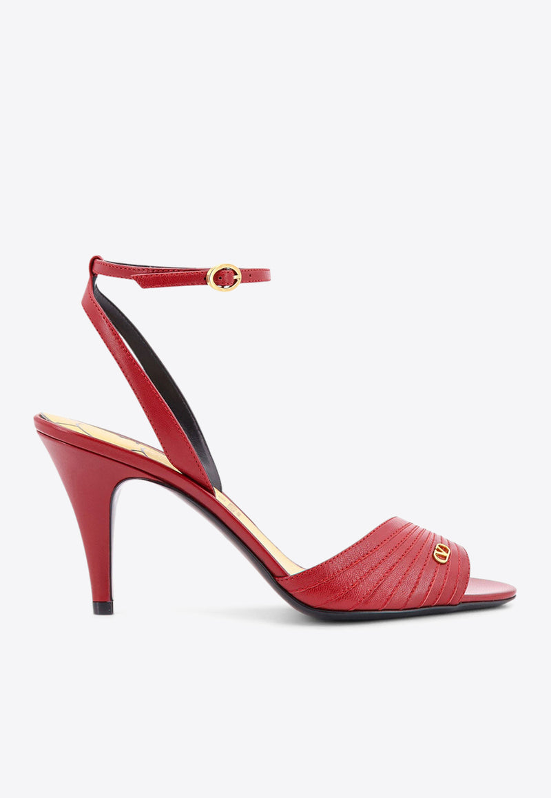 Valentino Ladycrush 85 Leather Sandals Red 6W2S0LD0DDT_WQ1