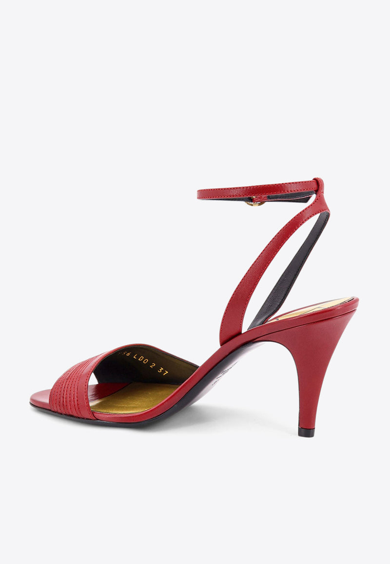 Valentino Ladycrush 85 Leather Sandals Red 6W2S0LD0DDT_WQ1