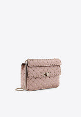 Valentino Rockstud Spike Leather Crossbody Bag Pink 6W2B0122NAP_P45