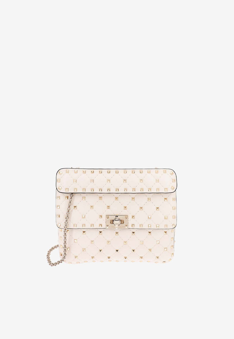 Valentino Medium Rockstud Spike Shoulder Bag Ivory 6W2B0122NAP_I16