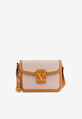 Valentino 9TO5 VLogo Canvas Shoulder BagBeige 6W2B0R15CJP_REK