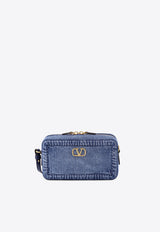 Valentino Alltime Denim Shoulder Bag Blue 6W2P0AI5JXE_YHS