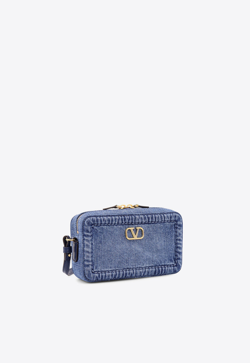 Valentino Alltime Denim Shoulder Bag Blue 6W2P0AI5JXE_YHS