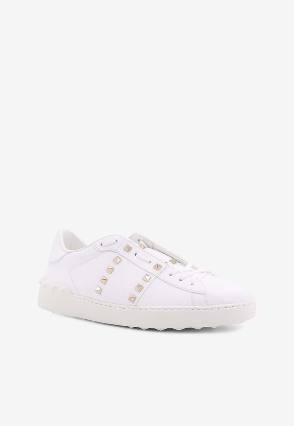 Valentino Rockstud Untitled Leather Sneakers White 6Y2S0931BHS_0BO