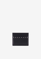 Valentino Rockstud Grained Leather CardholderBlack 6Y2P0V18PDX_0NO