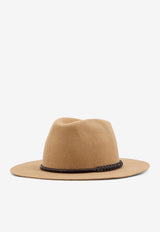 Brunello Cucinelli Leather Band Felted Fedora Hat Brown MCAP90047_CNF52